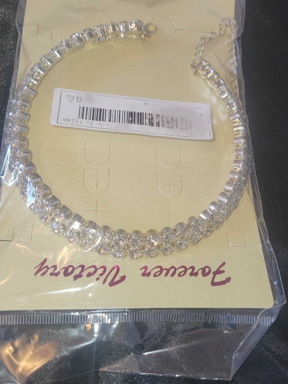 Crystal rhinestone choker necklace